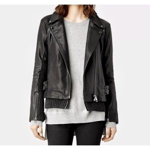 NWOT All Saints Axel Moto Leather Jacket